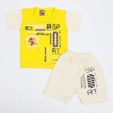 Newborn Boys Half Sleeves Suit - Yellow, Newborn Boys Sets & Suits, Chase Value, Chase Value