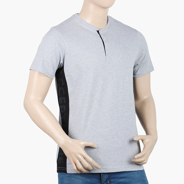 Eminent Men's Round Neck Half Sleeves Printed T-Shirt - Ash Grey, Men's T-Shirts & Polos, Eminent, Chase Value