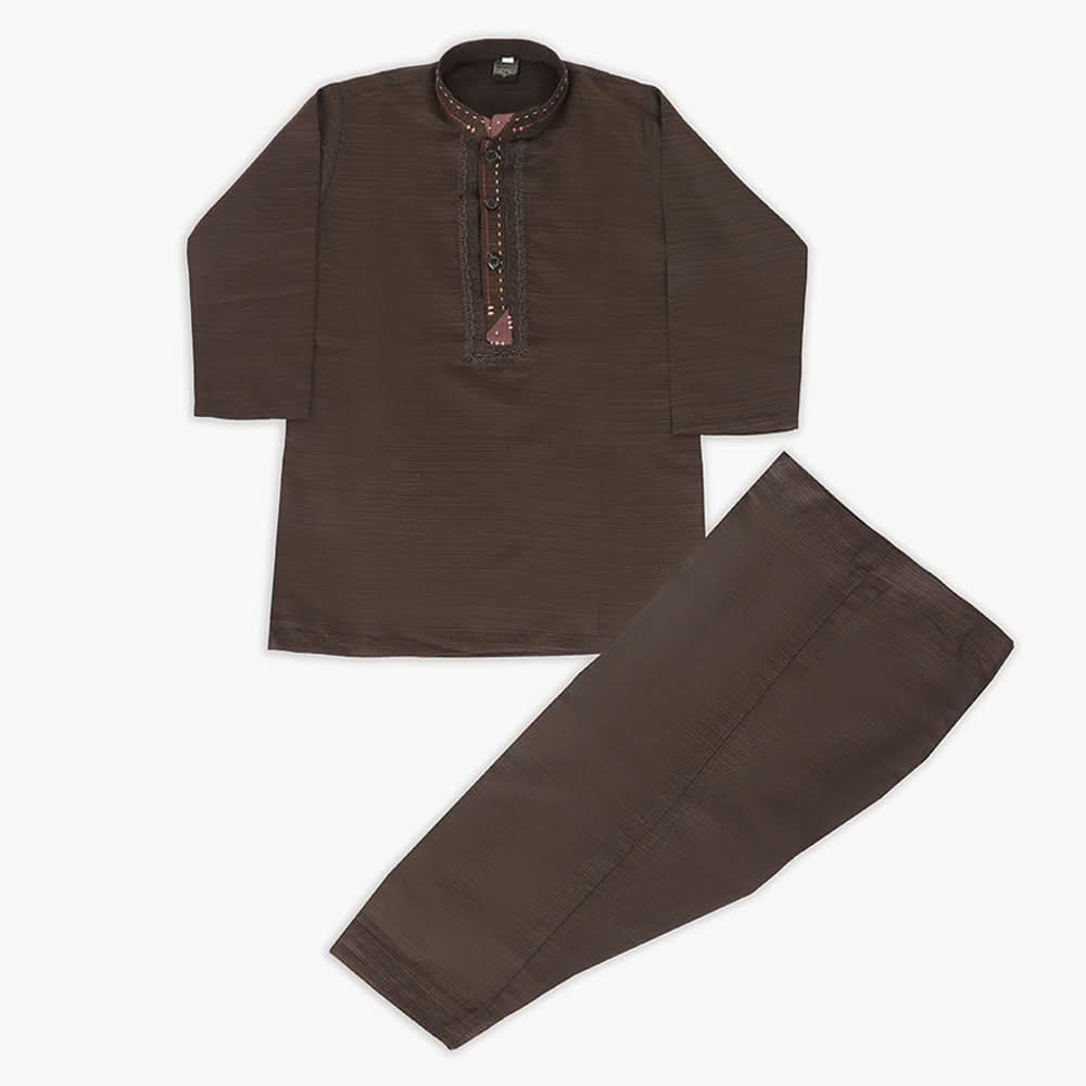 Boys Shalwar Suit - Dark Brown, Boys Shalwar Kameez, Chase Value, Chase Value