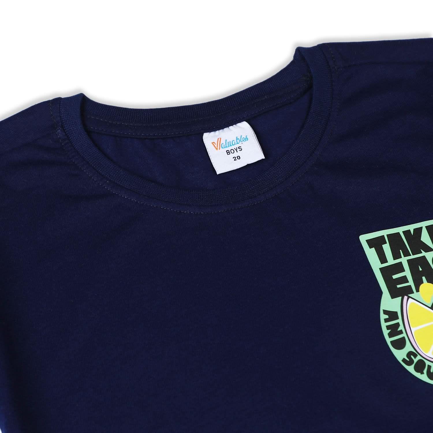 Boys Half Sleeves T-Shirt - Navy Blue, Boys T-Shirts, Chase Value, Chase Value