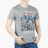 Men's Round Neck Half Sleeves Printed T-Shirt - Grey, Men's T-Shirts & Polos, Chase Value, Chase Value