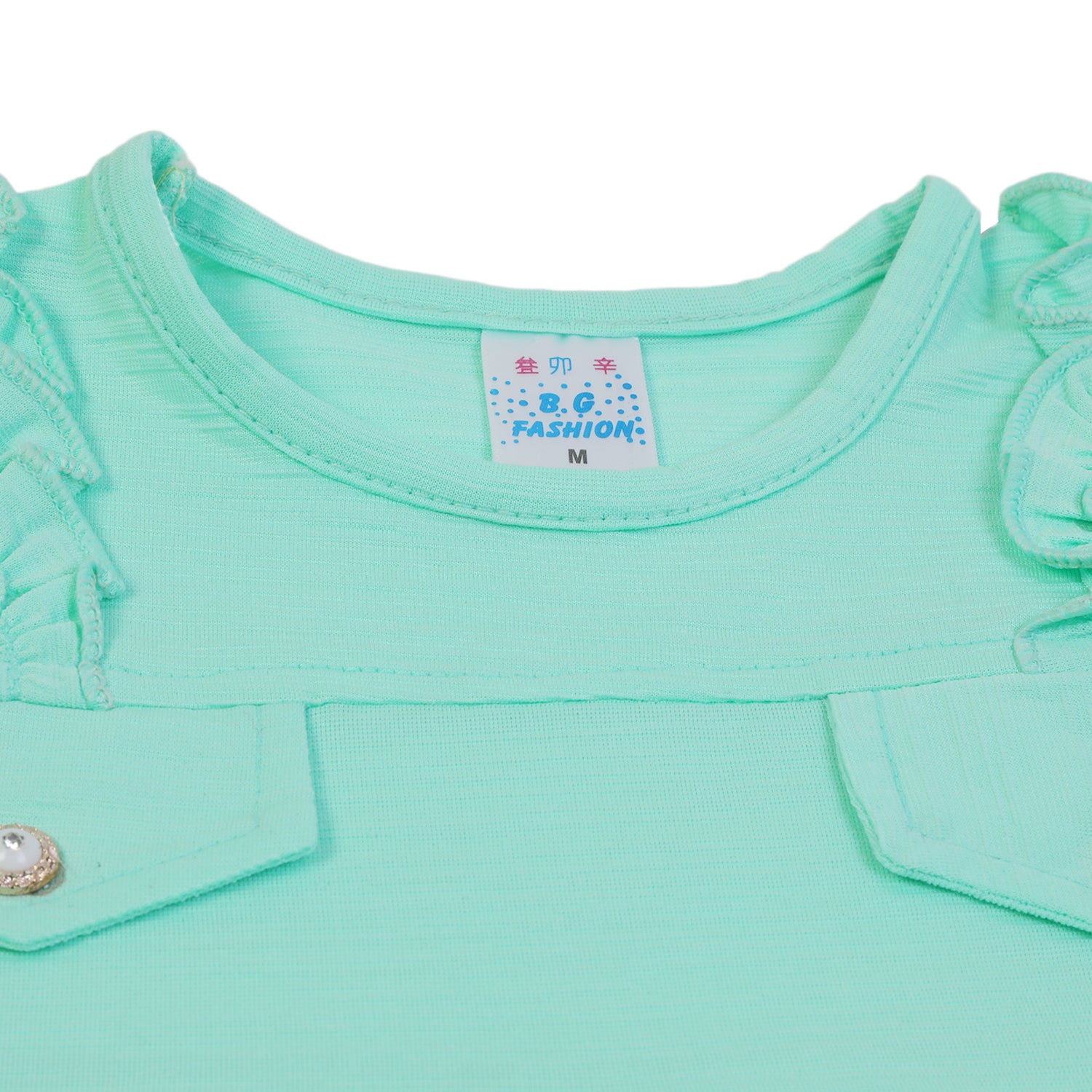 Girls Half Sleeves Suit - Light Green, Girls Suits, Chase Value, Chase Value