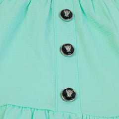 Girls Half Sleeves Suit - Light Green