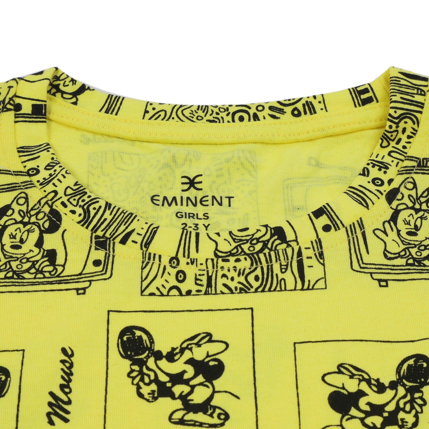 Eminent Girls Half Sleeves T-Shirt - Light Yellow, Girls T-Shirts, Eminent, Chase Value
