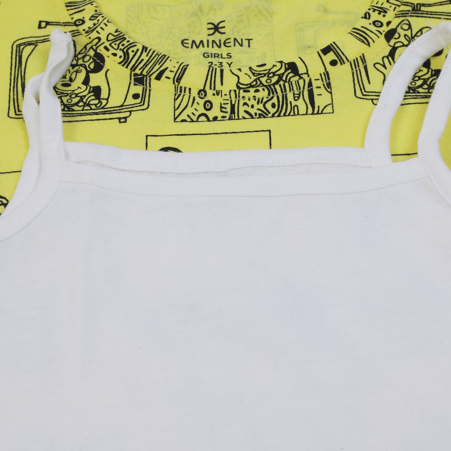 Eminent Girls Half Sleeves T-Shirt - Light Yellow, Girls T-Shirts, Eminent, Chase Value
