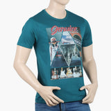 Men's Round Neck Half Sleeves Printed T-Shirt - Green, Men's T-Shirts & Polos, Chase Value, Chase Value