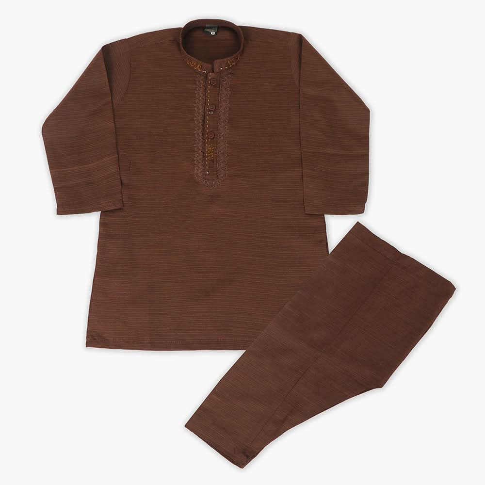 Boys Shalwar Suit - Dark Brown, Boys Shalwar Kameez, Chase Value, Chase Value