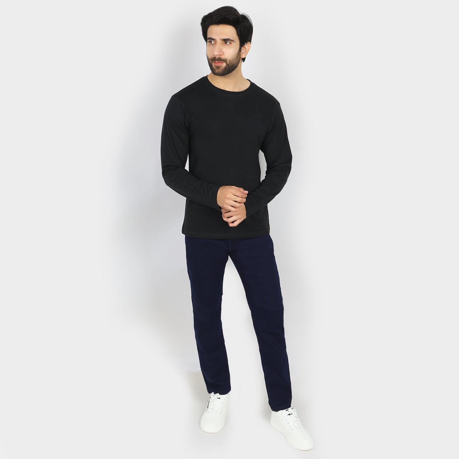 Eminent Men's Full Sleeves Round Neck T-Shirt - Black, Men's T-Shirts & Polos, Eminent, Chase Value