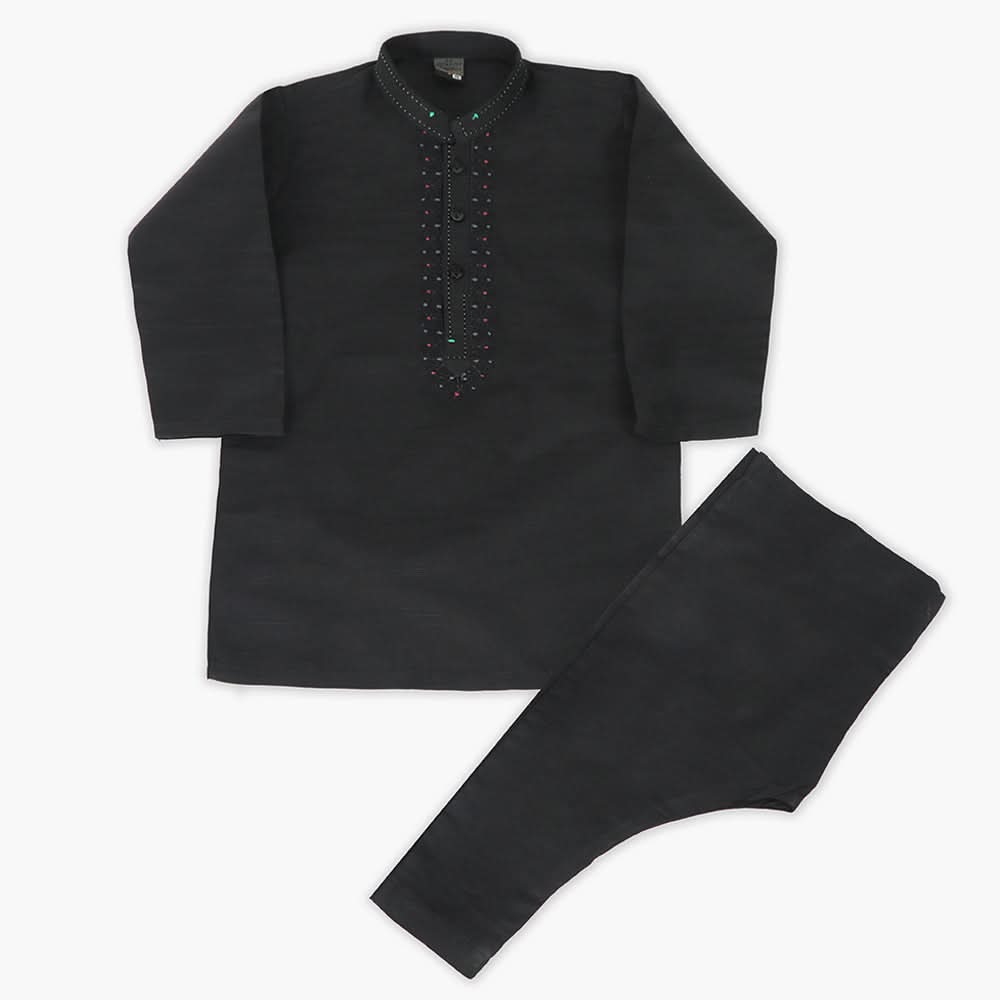 Boys Shalwar Suit - Black, Boys Shalwar Kameez, Chase Value, Chase Value