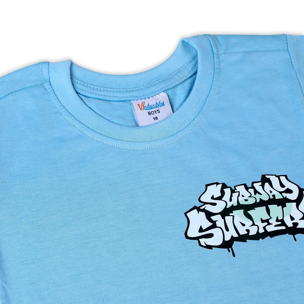 Boys Half Sleeves T-Shirt - Blue, Boys T-Shirts, Chase Value, Chase Value
