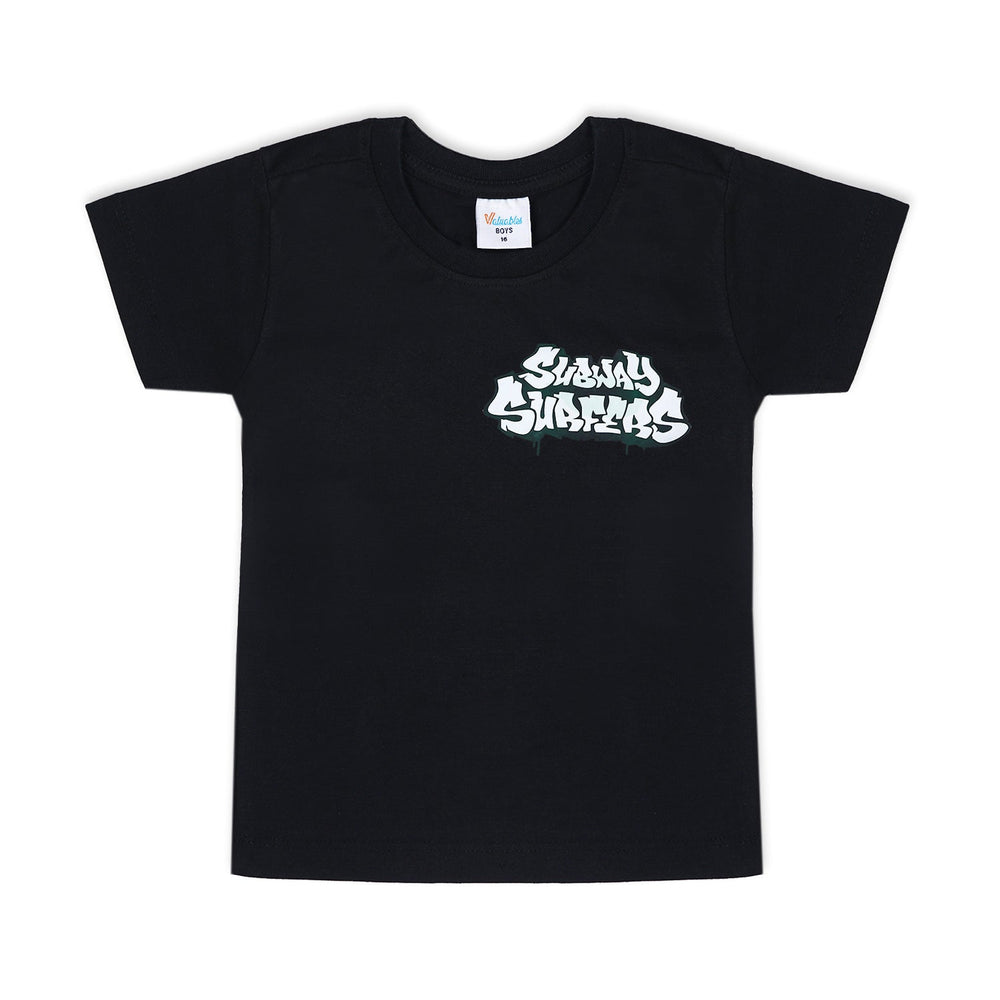 Boys Half Sleeves T-Shirt - Black, Boys T-Shirts, Chase Value, Chase Value