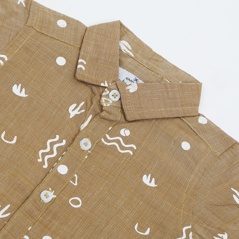 Eminent Newborn Half Sleeves Casual Shirt - Fawn, Newborn Boys Shirts & T-Shirts, Eminent, Chase Value