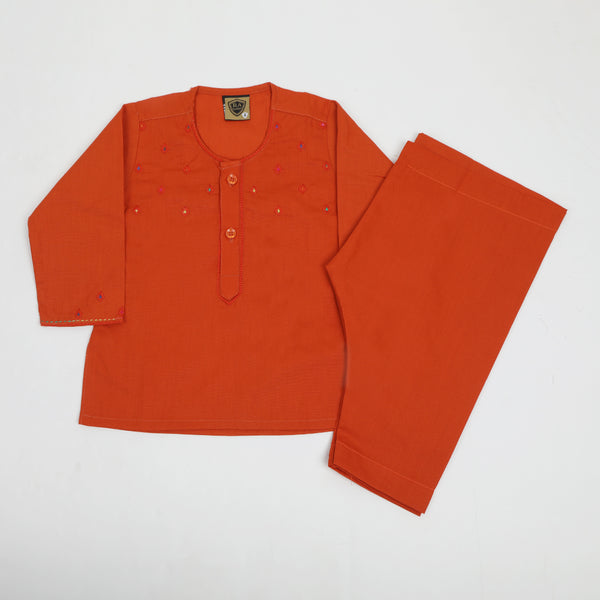 Newborn Boys Shalwar Suit - Orange