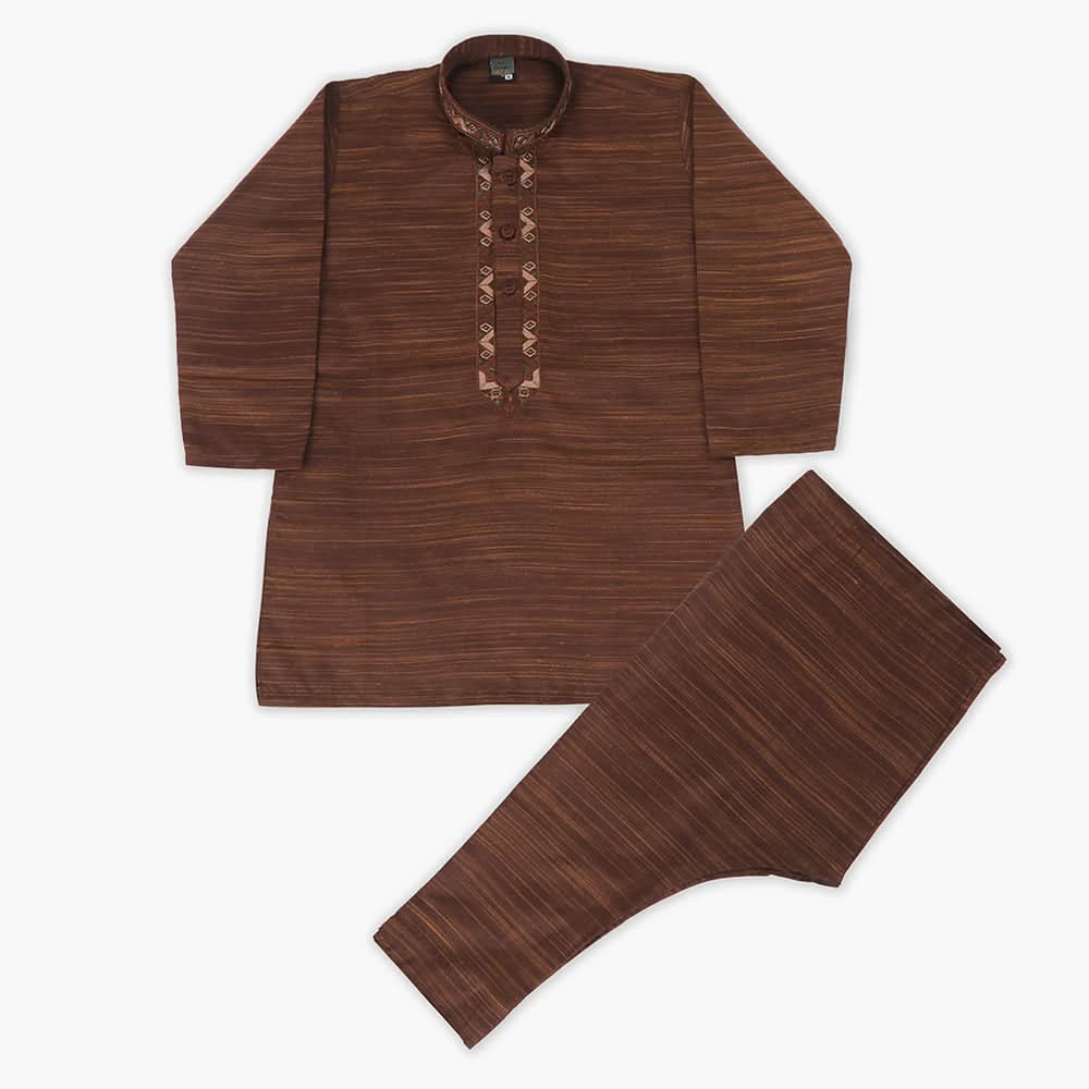 Boys Shalwar Suit - Dark Brown, Boys Shalwar Kameez, Chase Value, Chase Value