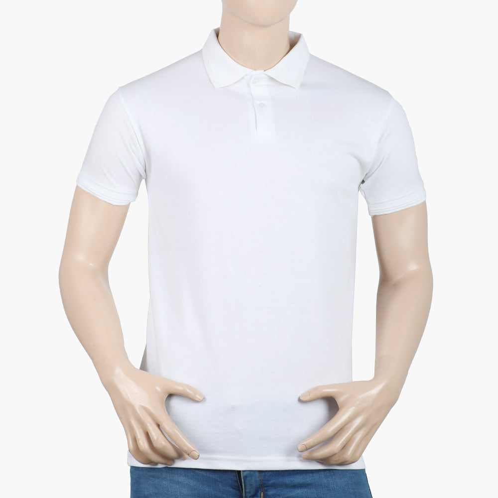Men's Half Sleeves Polo T-Shirt - White, Men's T-Shirts & Polos, Chase Value, Chase Value