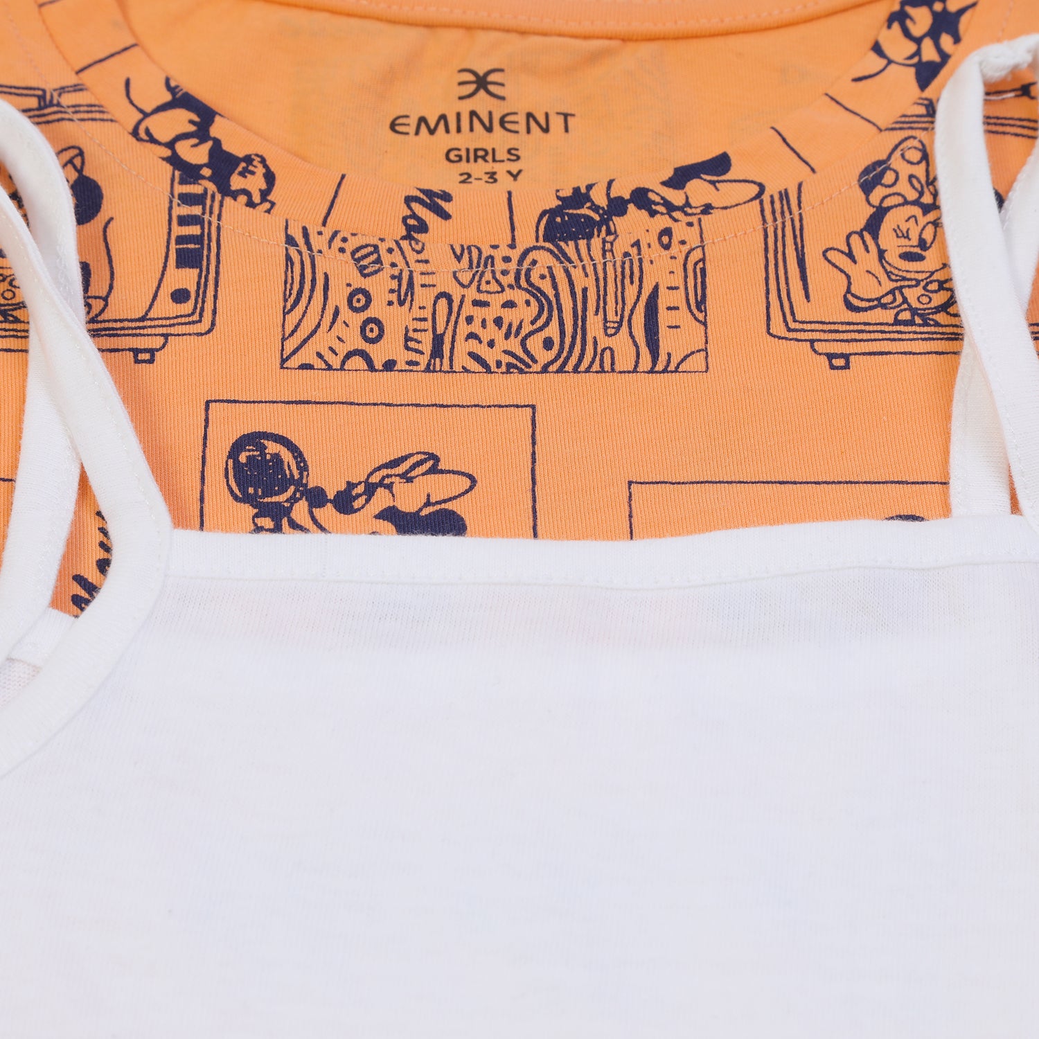 Eminent Girls Half Sleeves T-Shirt - Light Orange, Girls T-Shirts, Eminent, Chase Value