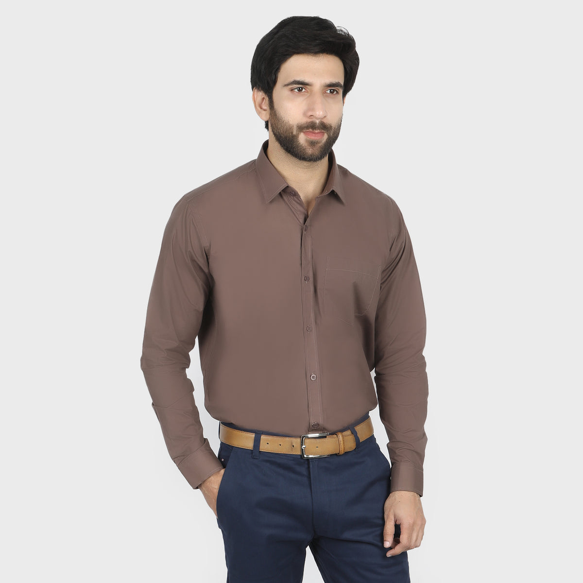 Valuable Men's Formal Shirt - Dark Brown, Men's Shirts, Chase Value, Chase Value