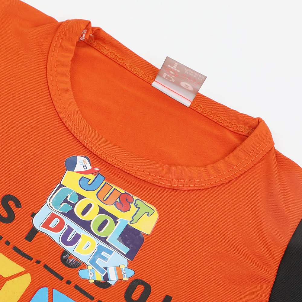 Newborn Boys Half Sleeves Suit - Orange, Newborn Boys Sets & Suits, Chase Value, Chase Value