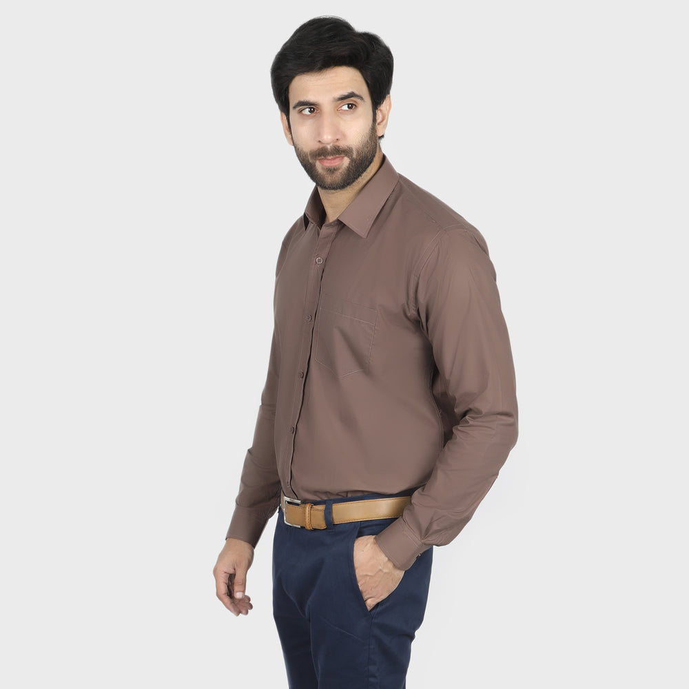 Valuable Men's Formal Shirt - Dark Brown, Men's Shirts, Chase Value, Chase Value