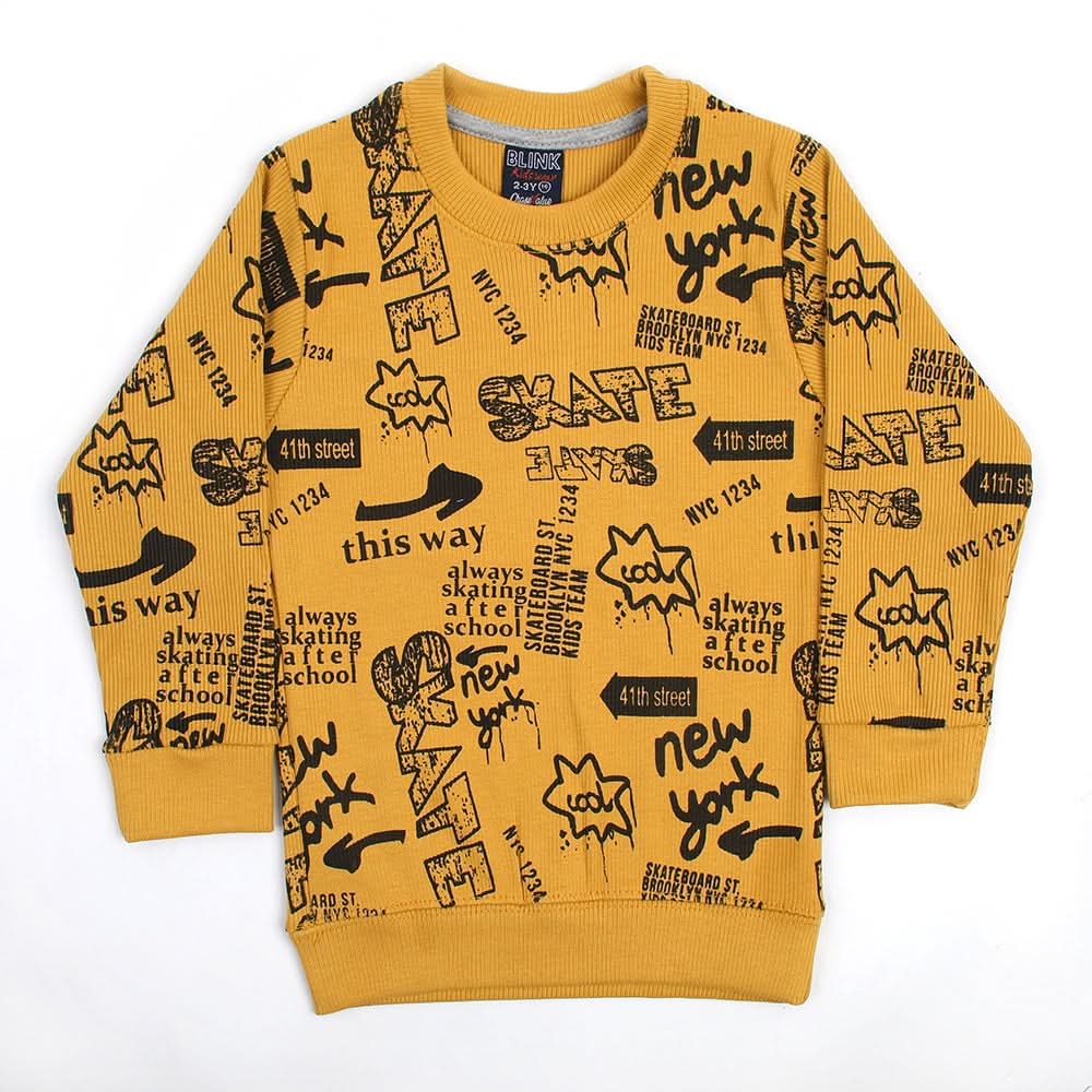 Boys Sweat Shirt - Mustard, Boys Hoodies & Sweat Shirts, Chase Value, Chase Value