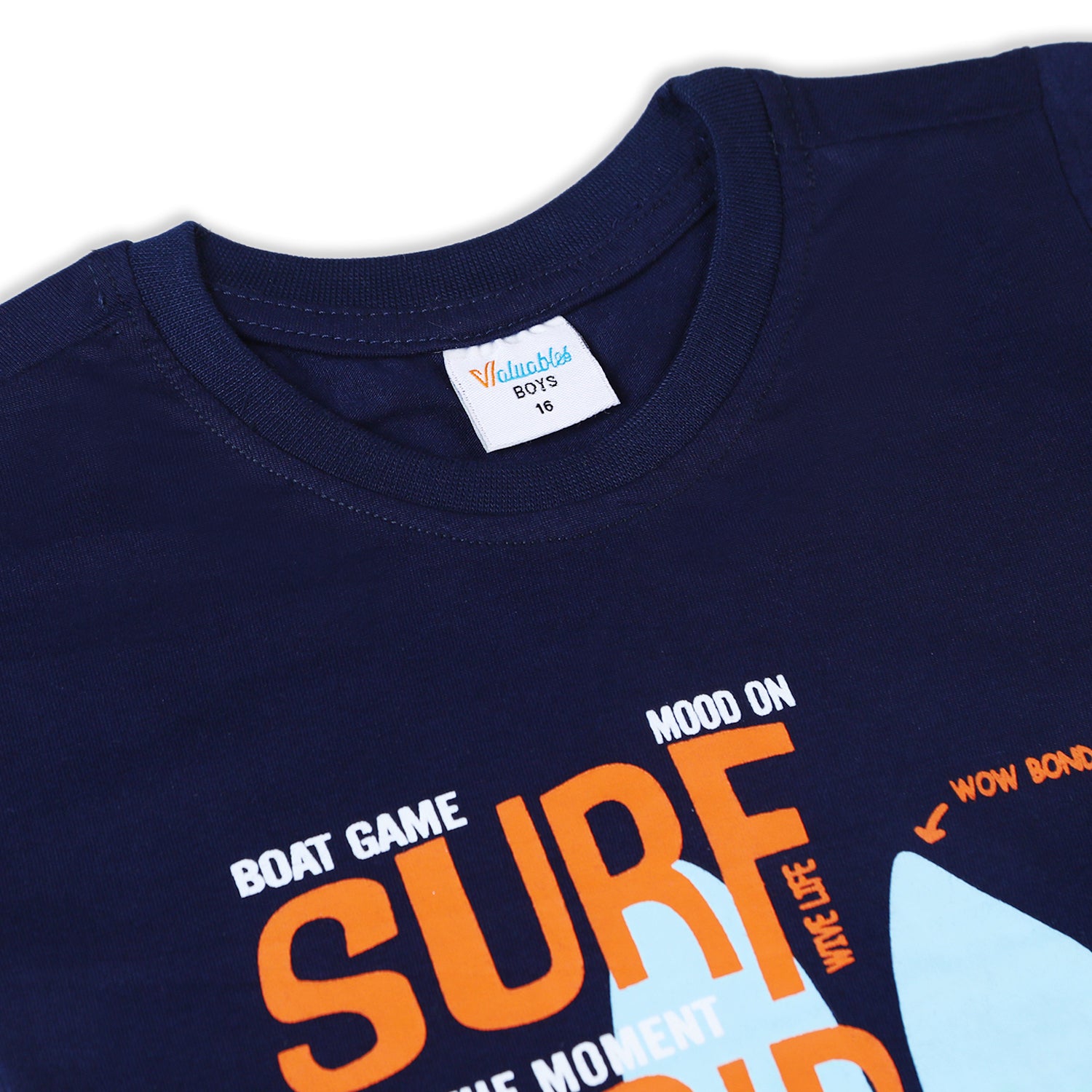 Boys Half Sleeves T-Shirt - Navy Blue, Boys T-Shirts, Chase Value, Chase Value