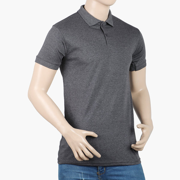 Men's Half Sleeves Polo T-Shirt - Charcoal