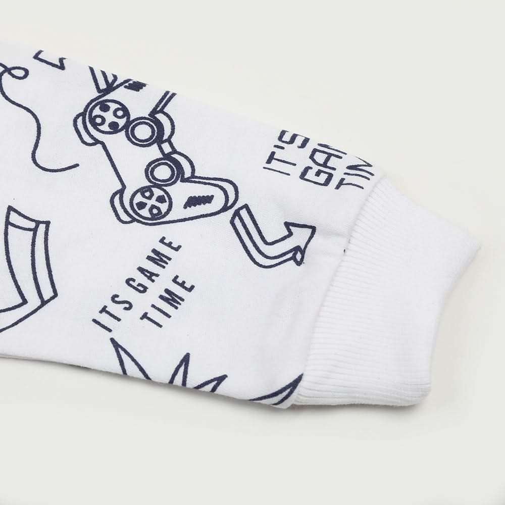 Boys Hoodie T-Shirt - White, Boys Hoodies & Sweat Shirts, Chase Value, Chase Value