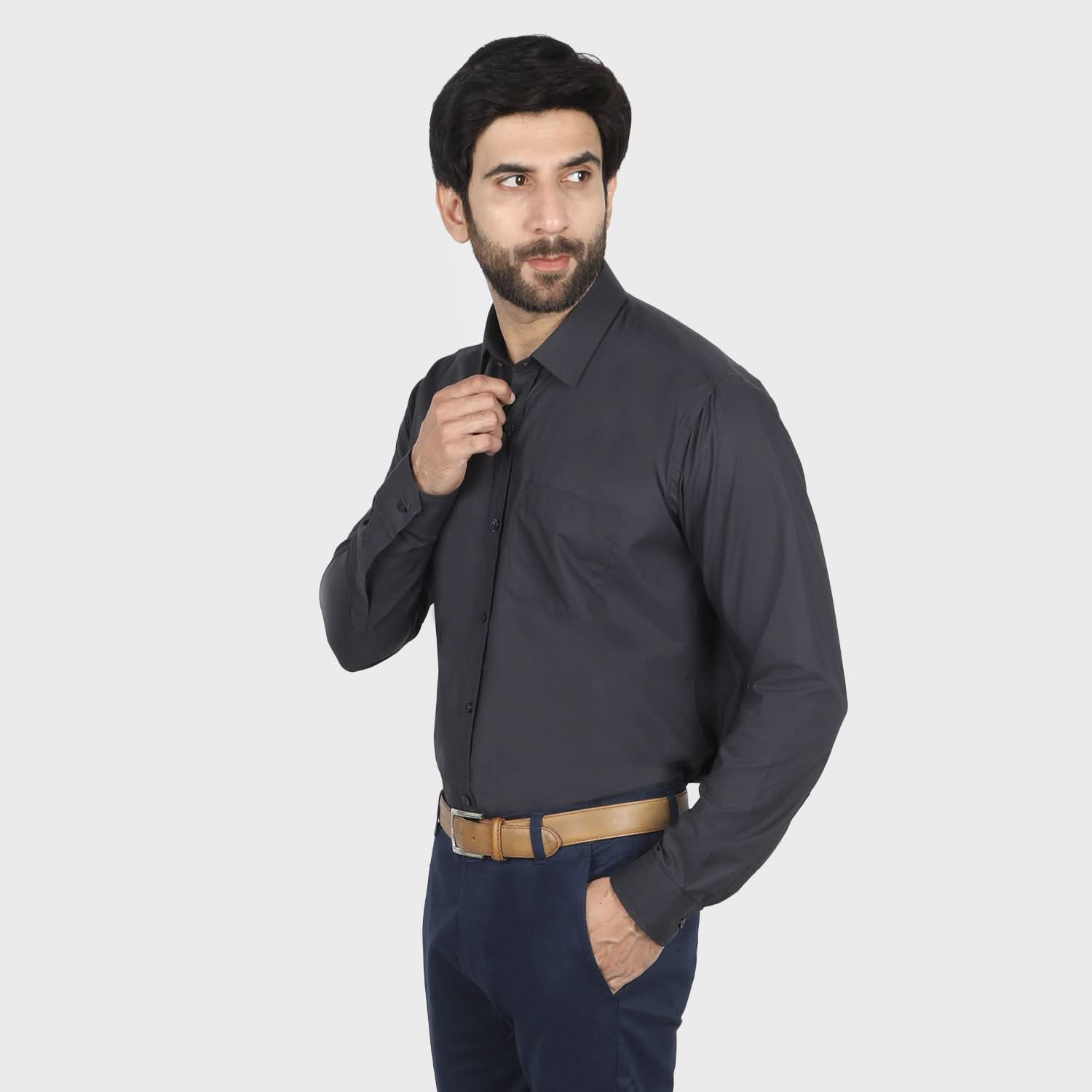 Valuable Men's Formal Shirt - Charcoal, Men's Shirts, Chase Value, Chase Value