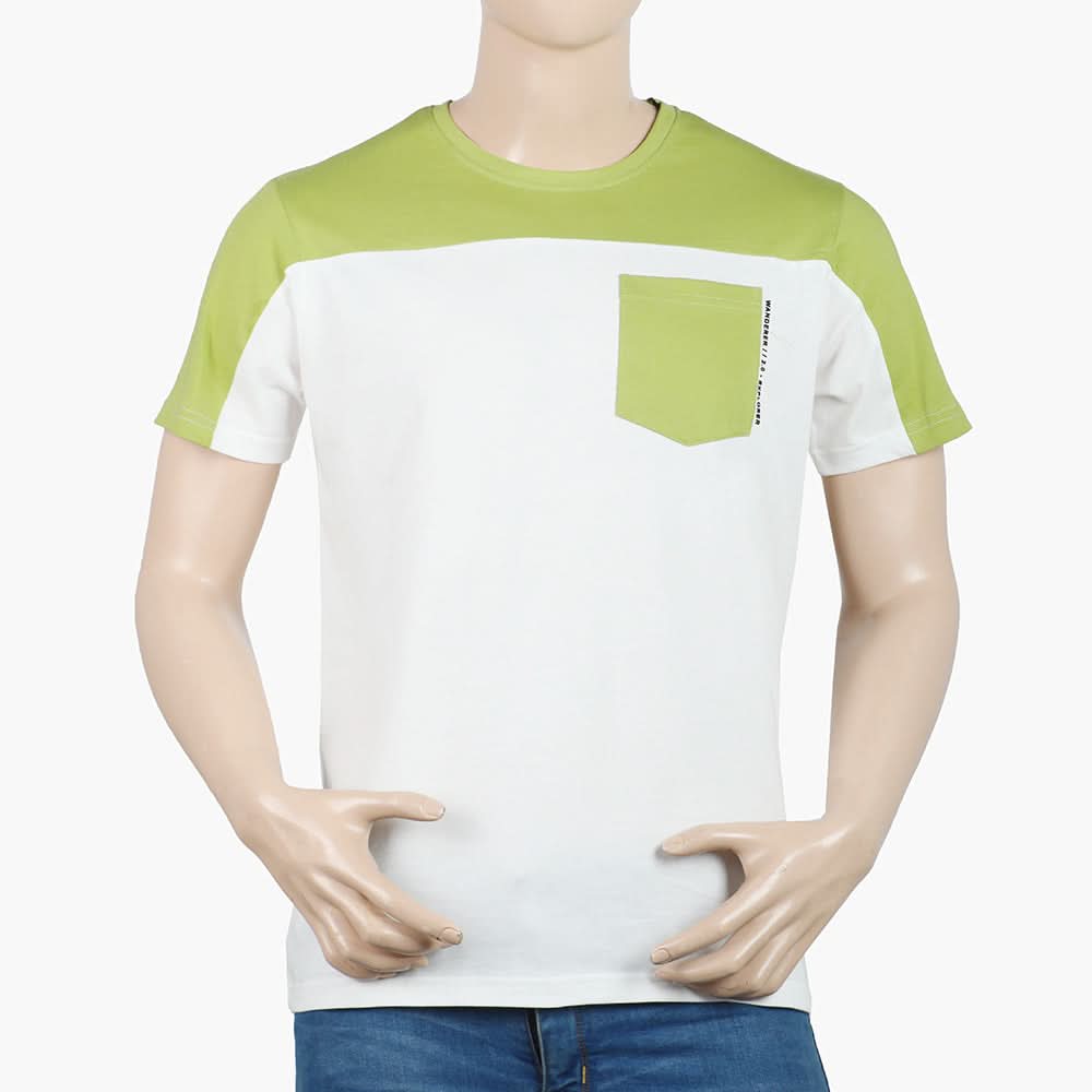Eminent Men's Round Neck Half Sleeves Printed T-Shirt - Off White, Men's T-Shirts & Polos, Eminent, Chase Value