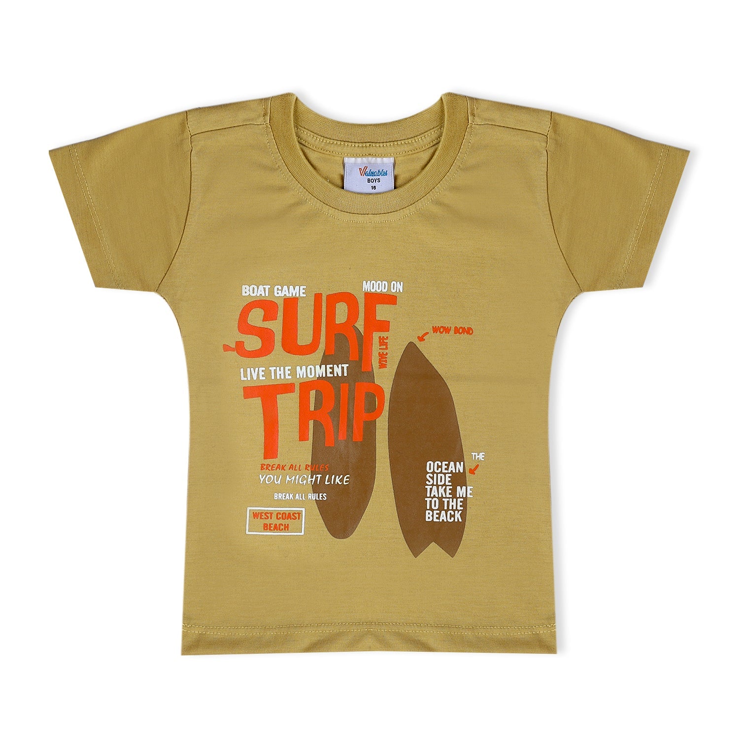 Boys Half Sleeves T-Shirt - Skin, Boys T-Shirts, Chase Value, Chase Value