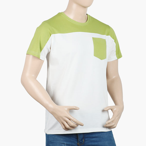 Eminent Men's Round Neck Half Sleeves Printed T-Shirt - Off White