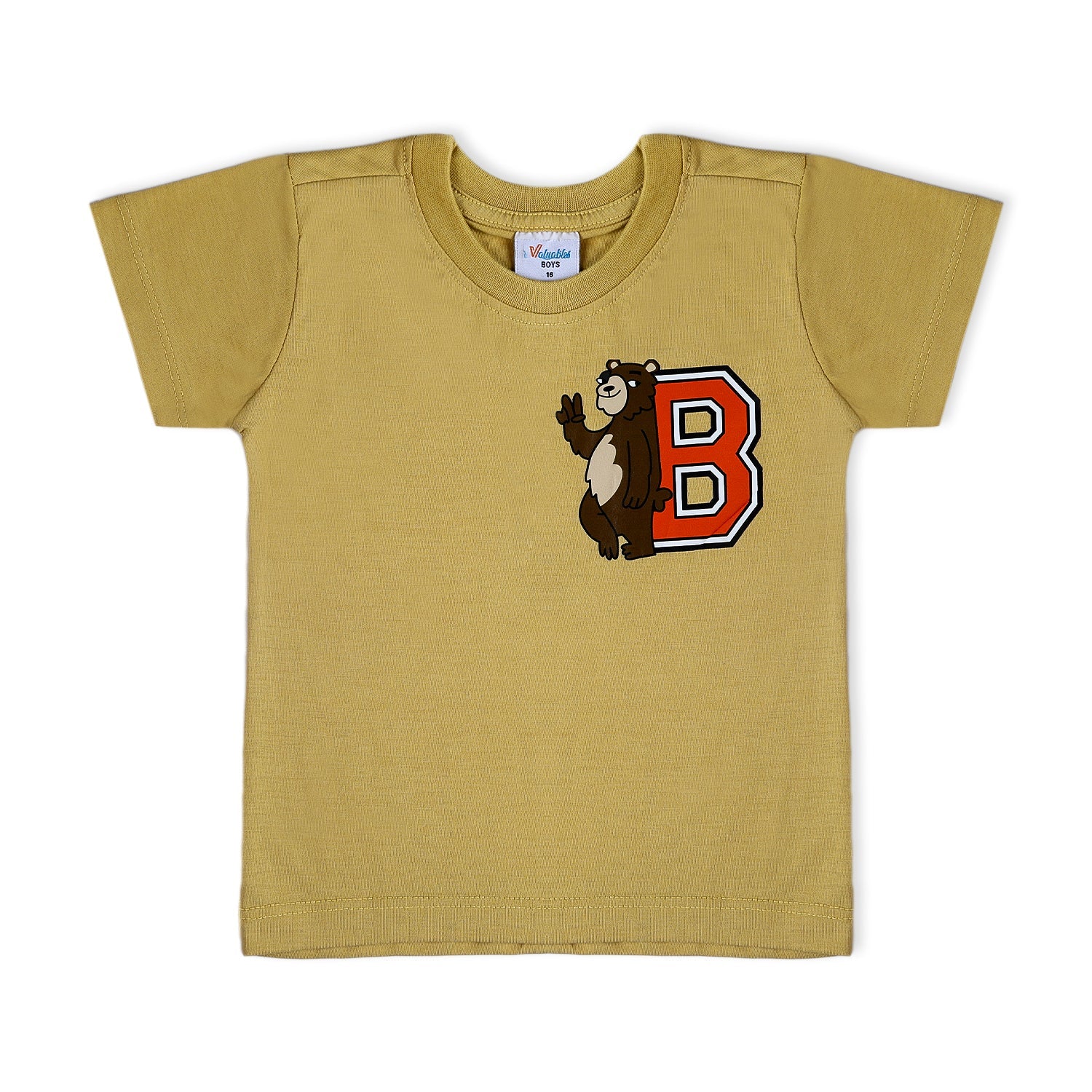 Boys Half Sleeves T-Shirt - Khaki, Boys T-Shirts, Chase Value, Chase Value