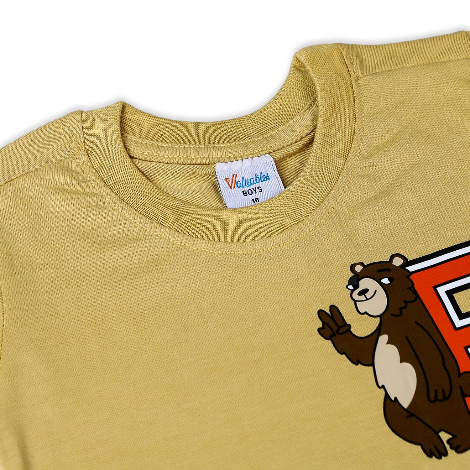 Boys Half Sleeves T-Shirt - Khaki, Boys T-Shirts, Chase Value, Chase Value