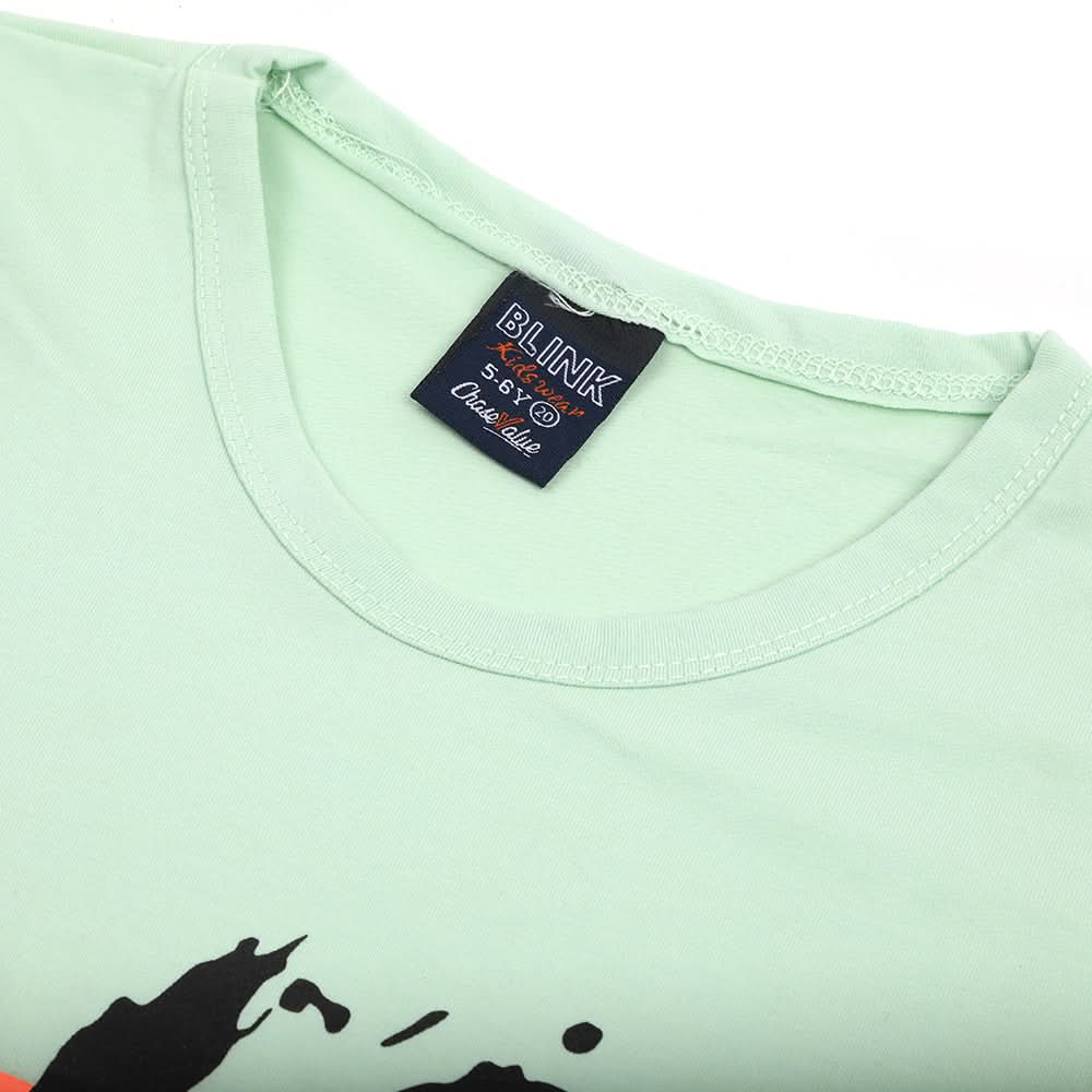 Boys Half Sleeves T-Shirt - Cyan, Boys T-Shirts, Chase Value, Chase Value