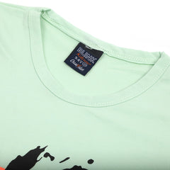 Boys Half Sleeves T-Shirt - Cyan