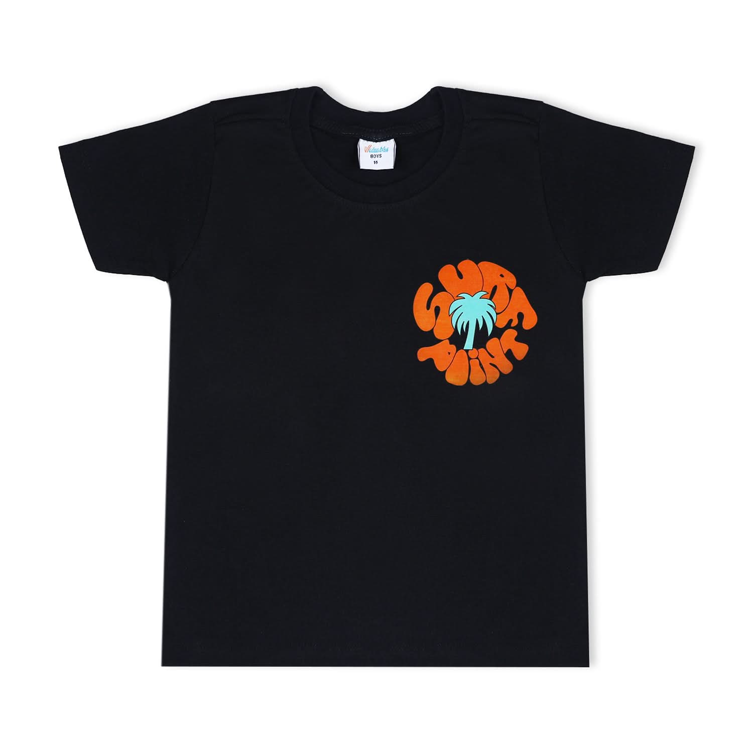 Boys Half Sleeves T-Shirt - Black, Boys T-Shirts, Chase Value, Chase Value