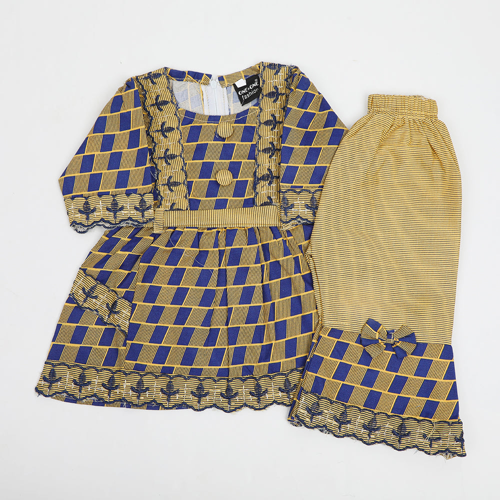 Newborn Girls Suit - Mustard, Newborn Girls Shalwar Suits, Chase Value, Chase Value