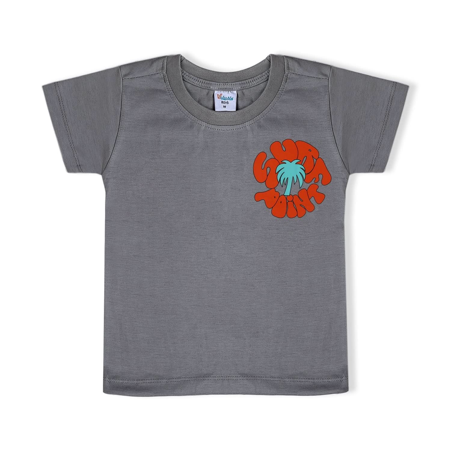 Boys Half Sleeves T-Shirt - Grey, Boys T-Shirts, Chase Value, Chase Value