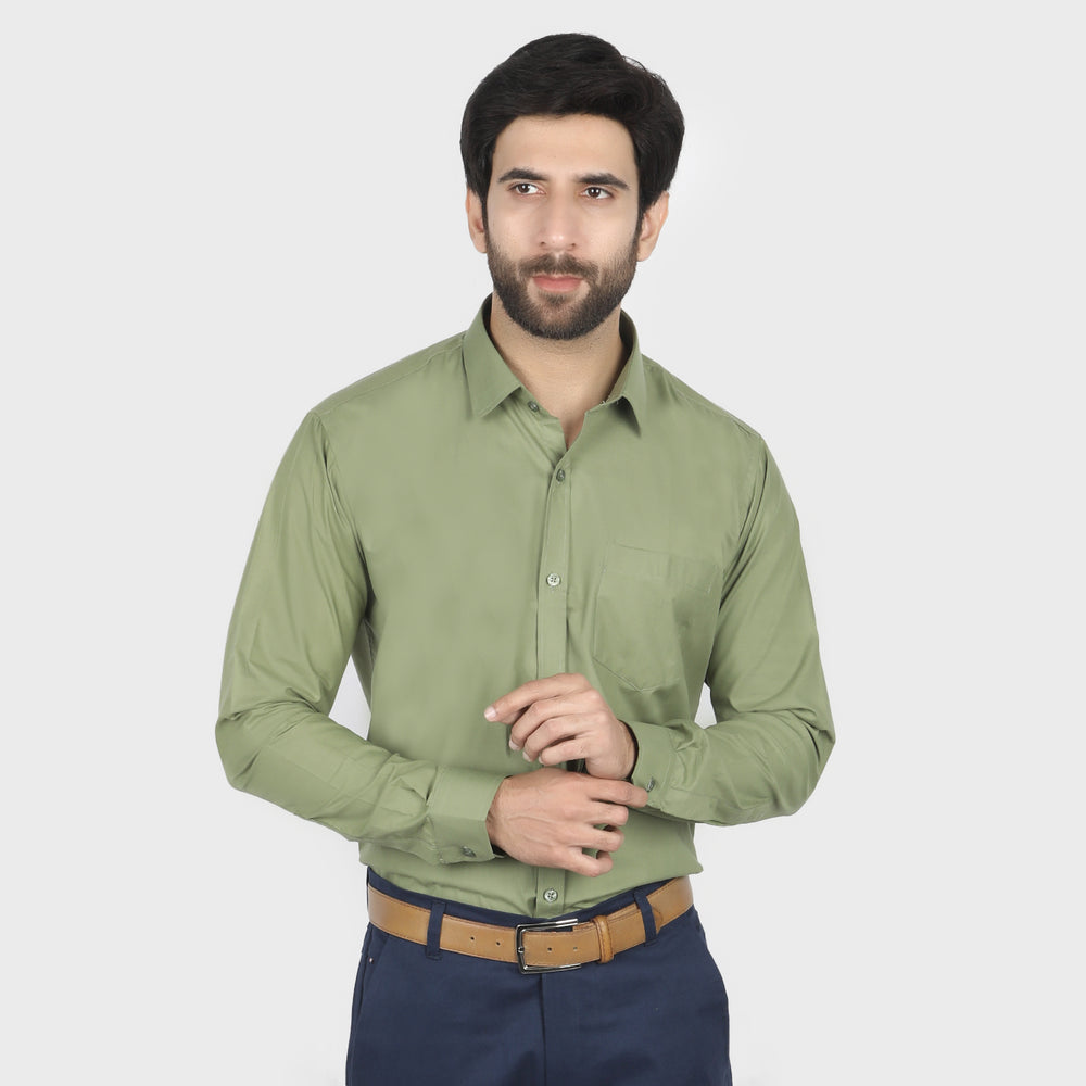 Valuable Men's Formal Shirt - Olive Green, Men's Shirts, Chase Value, Chase Value