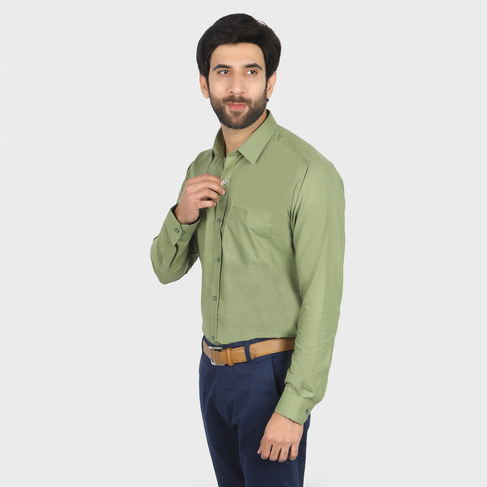 Valuable Men's Formal Shirt - Olive Green, Men's Shirts, Chase Value, Chase Value
