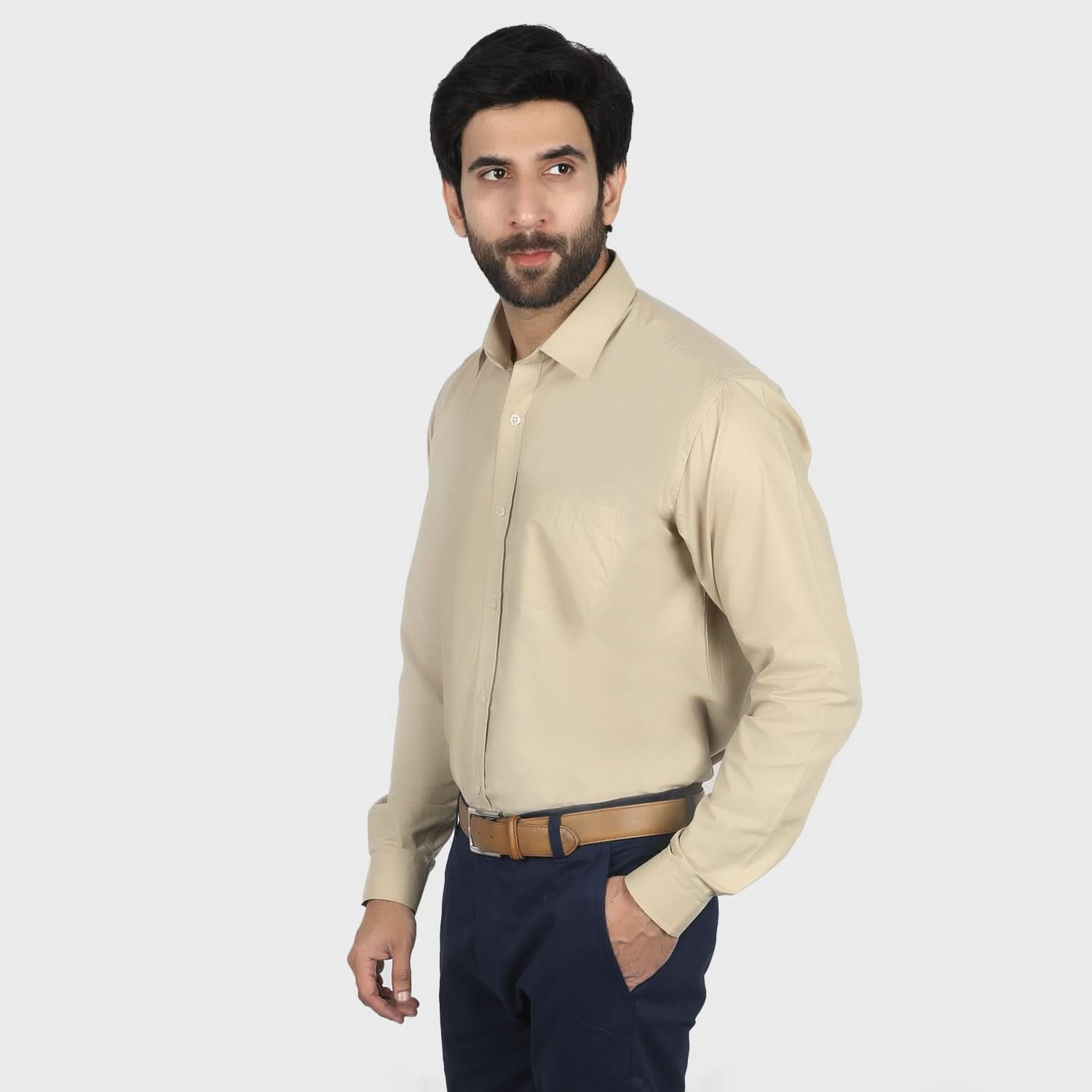 Valuable Men's Formal Shirt - Beige, Men's Shirts, Chase Value, Chase Value