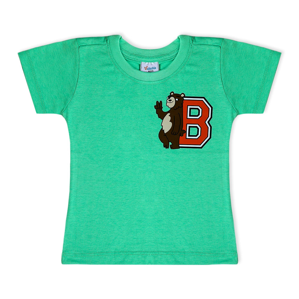 Boys Half Sleeves T-Shirt - Green, Boys T-Shirts, Chase Value, Chase Value