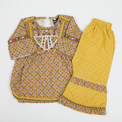 Newborn Girls Suit - Mustard