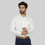 Valuable Men's Formal Plain Shirt - White, Men's Shirts, Chase Value, Chase Value