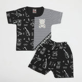 Newborn Boys Half Sleeves Suit - Black, Newborn Boys Sets & Suits, Chase Value, Chase Value