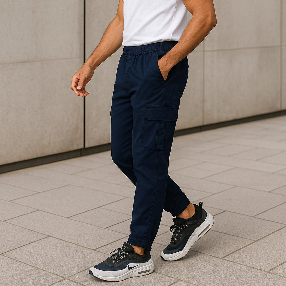 Men's Plain Pajama - Navy Blue, Men's Lowers & Sweatpants, Chase Value, Chase Value