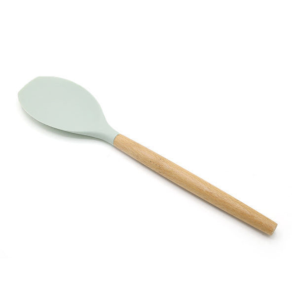 Spetula Wood Handle Spoon - Cyan