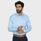 Valuable Men's Formal Dobby Shirt - Sky, Men's Shirts, Chase Value, Chase Value