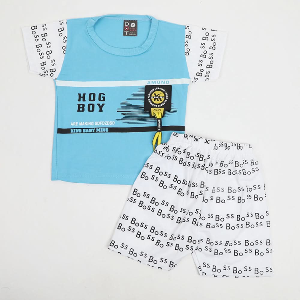 Newborn Boys Half Sleeves Suit - Blue, Newborn Boys Sets & Suits, Chase Value, Chase Value
