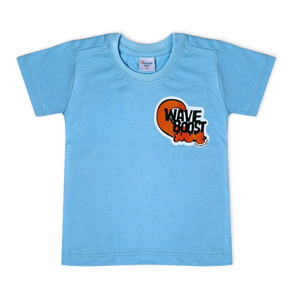 Boys Half Sleeves T-Shirt - Sky Blue, Boys T-Shirts, Chase Value, Chase Value